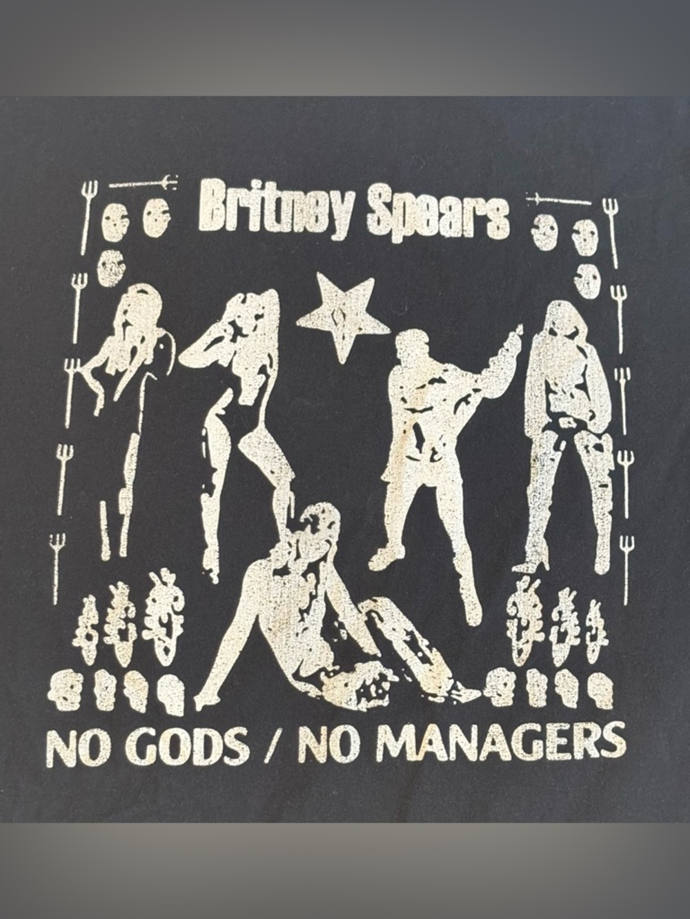 Britney Spears 'No Gods / No Managers' Black Graphic Tee